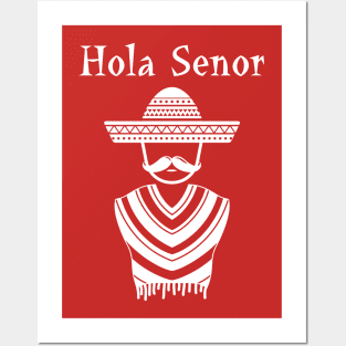 Hola Senor Cinco De Mayo Funny T-Shirt Posters and Art